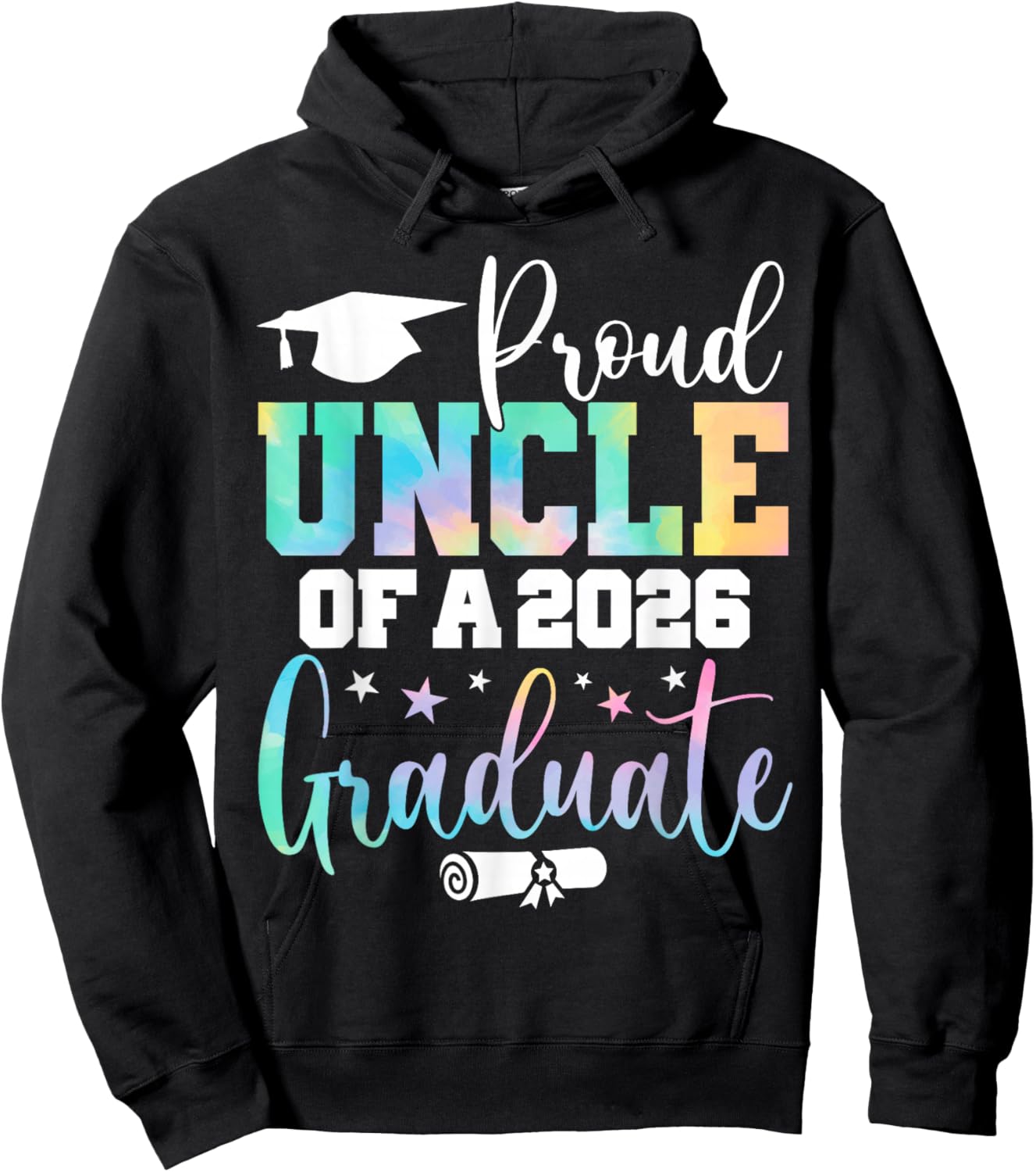 Senior 2026 Proud Uncle A Class of 2026 Graduate Hoodie - Hoodie | Black