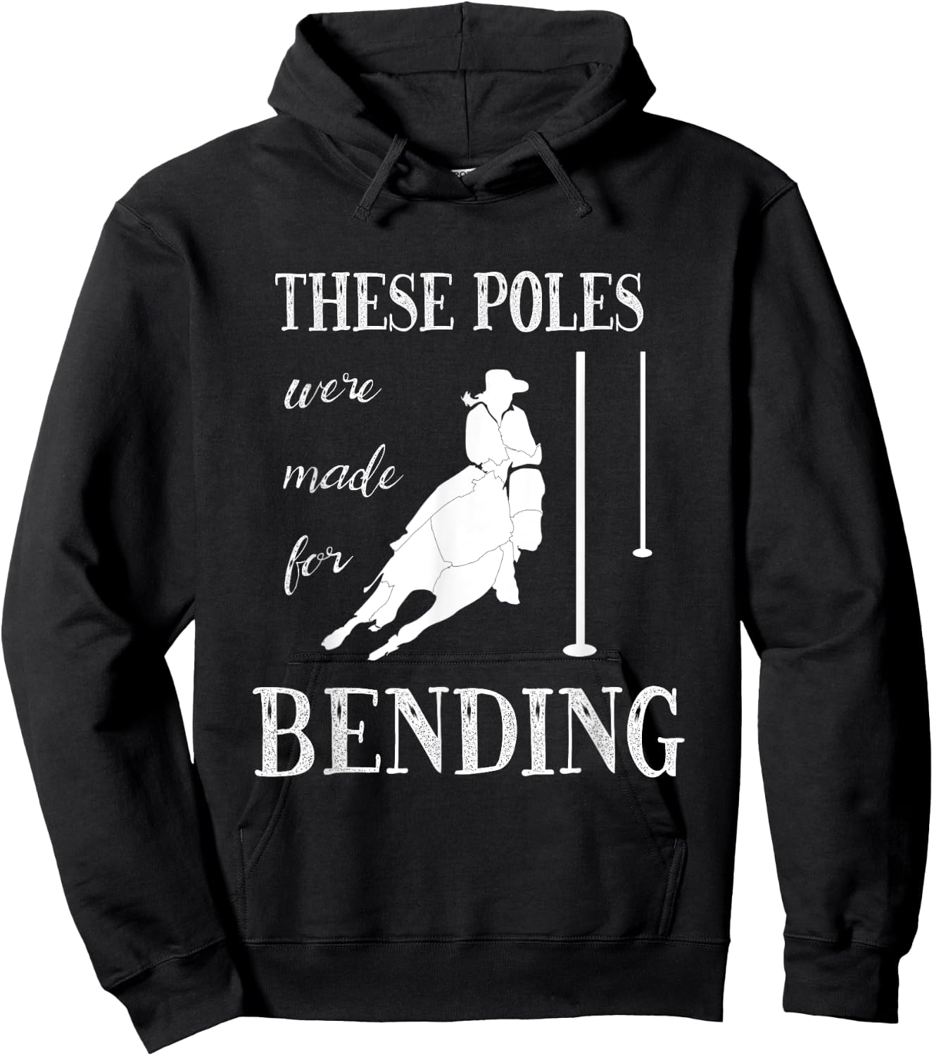 Pole Bending Western Horse Riding Event Hoodie - Hoodie | Black