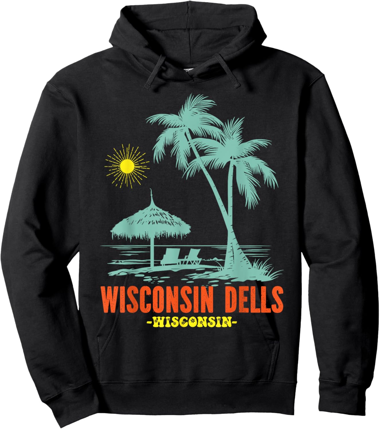 Wisconsin Dells Wisconsin Souvenirs Matching Family Trip Hoodie - Hoodie | Black