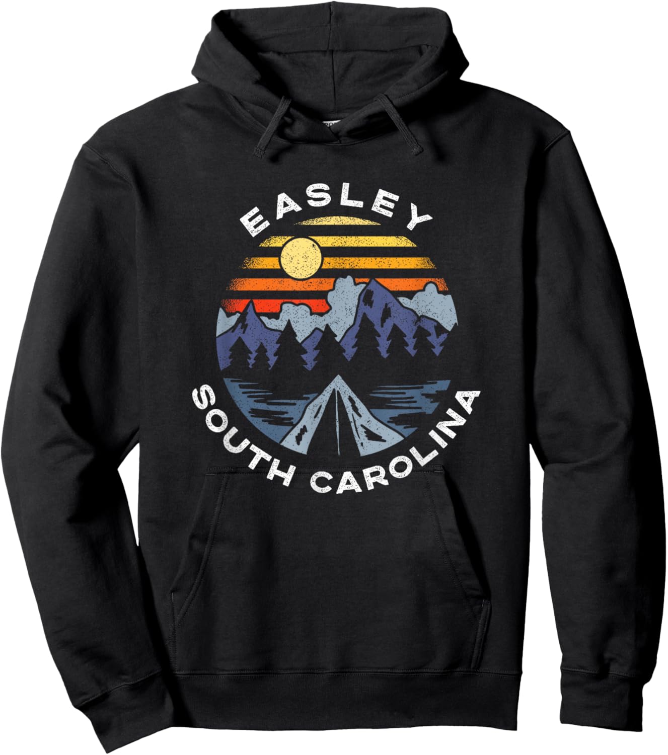 Easley South Carolina Mountains Vacation Souvenir Hoodie - Hoodie | Black