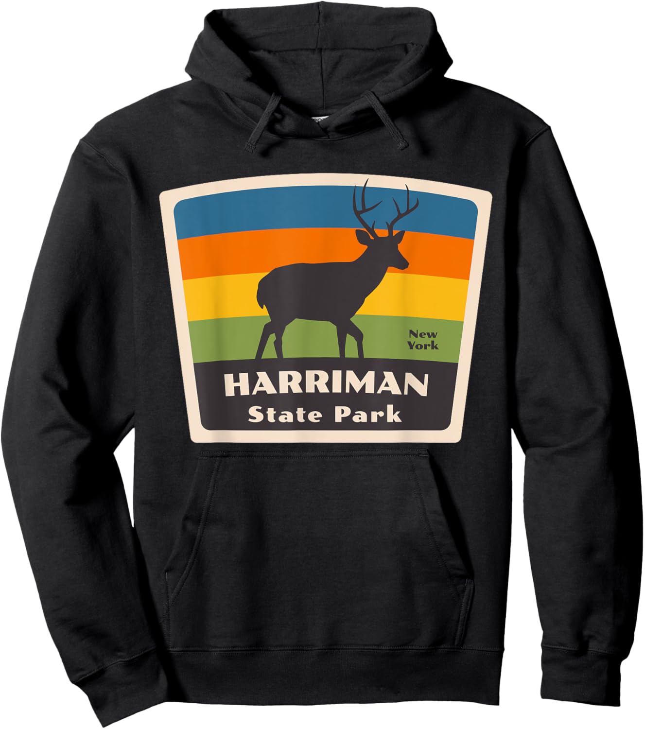 Harriman State Park New York Deer NY Souvenir Vacation Hoodie - Hoodie | Black