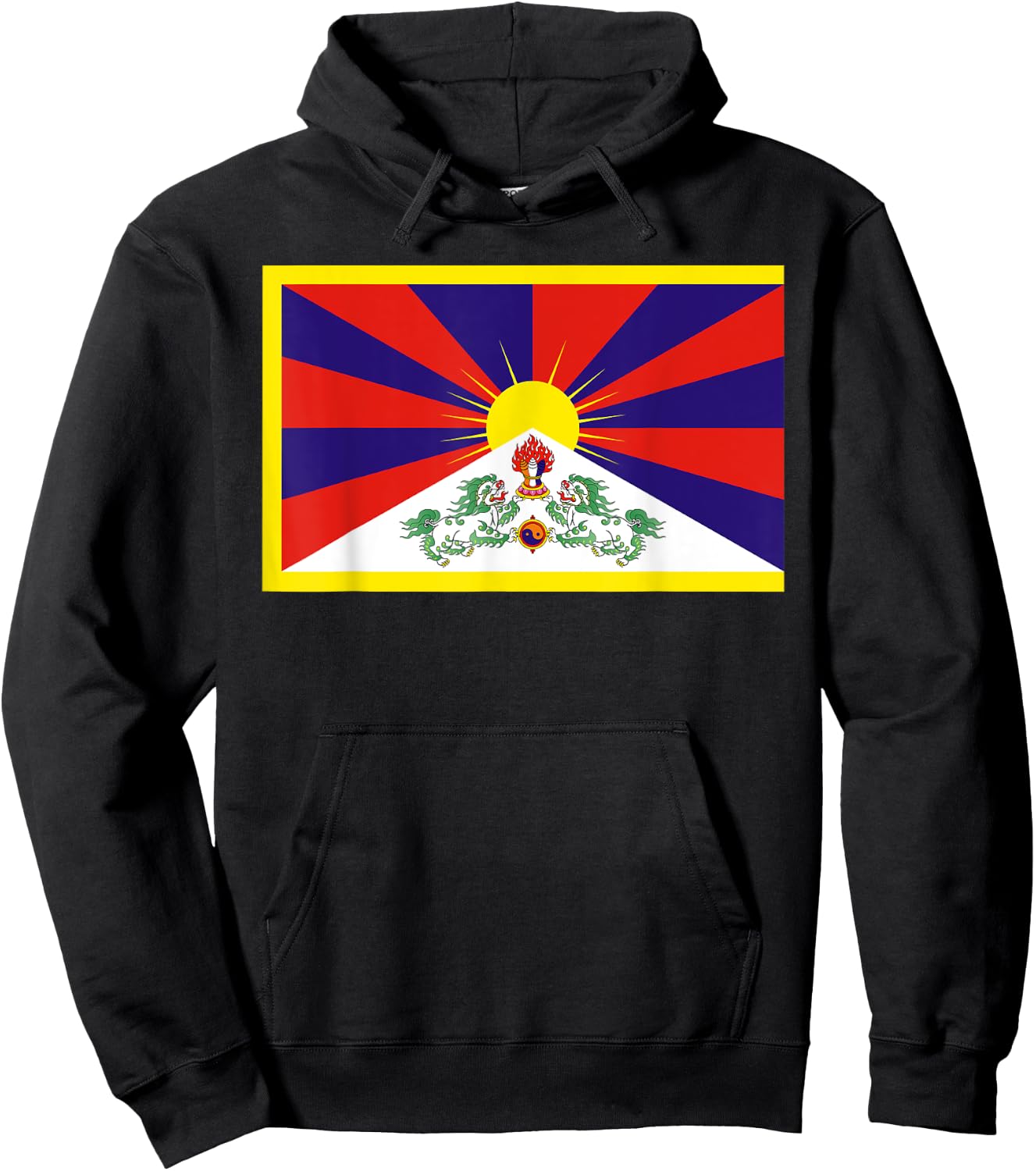 Tibet Flag Tibetan Free Tibet Himalaya Buddhism Hoodie - Hoodie | Black