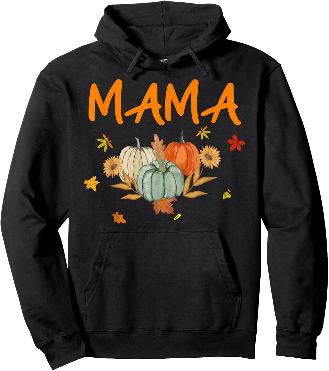 Mama Birthday Pumpkin 1st Birthday Matching Family Party Hoodie - Hoodie | Black