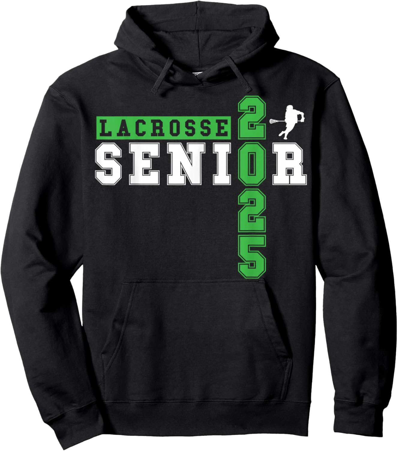 Lacrosse Senior Night Lacrosse Senior 2025 Graduation 17 Hoodie - Hoodie | Black