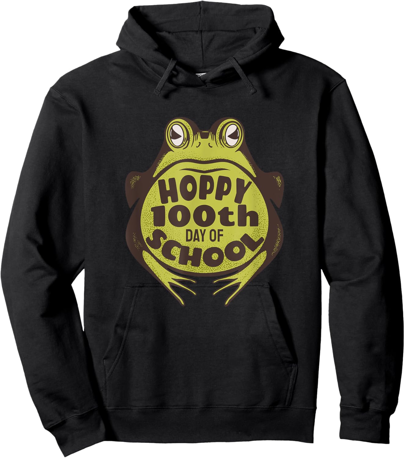 100th Day of School Frog Shirt - 100 Days of School Hoodie - Hoodie | Black