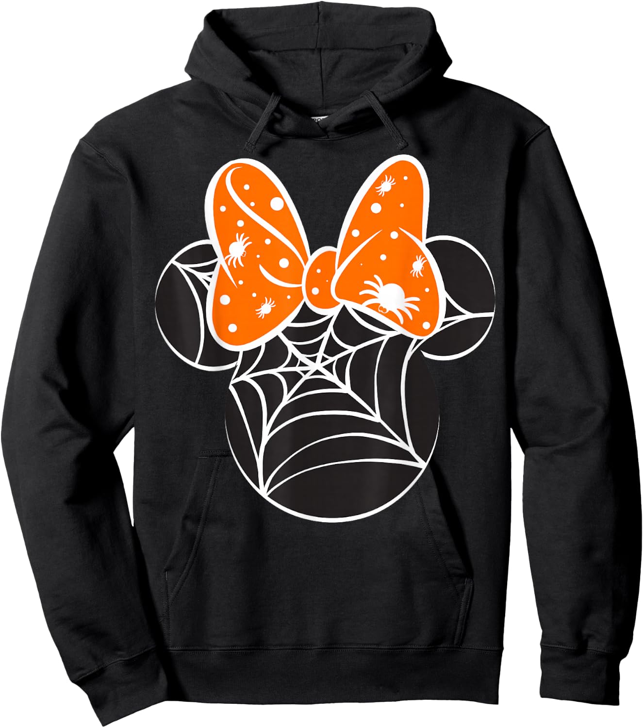 Disney Mickey & Friends Halloween Minnie Spider Web Logo Hoodie - Hoodie | Black