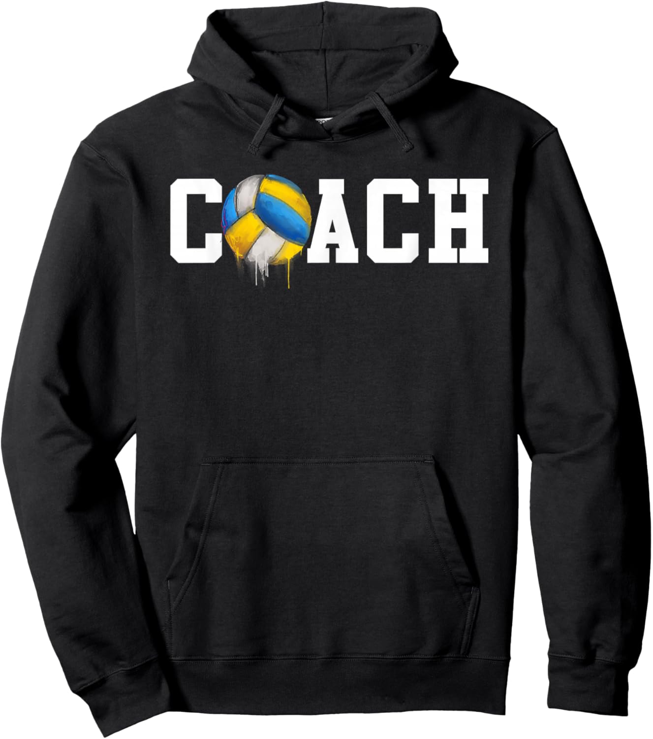 Best Volleyball Coach Funny Trainer Court Volleyball Coach Hoodie - Hoodie | Black