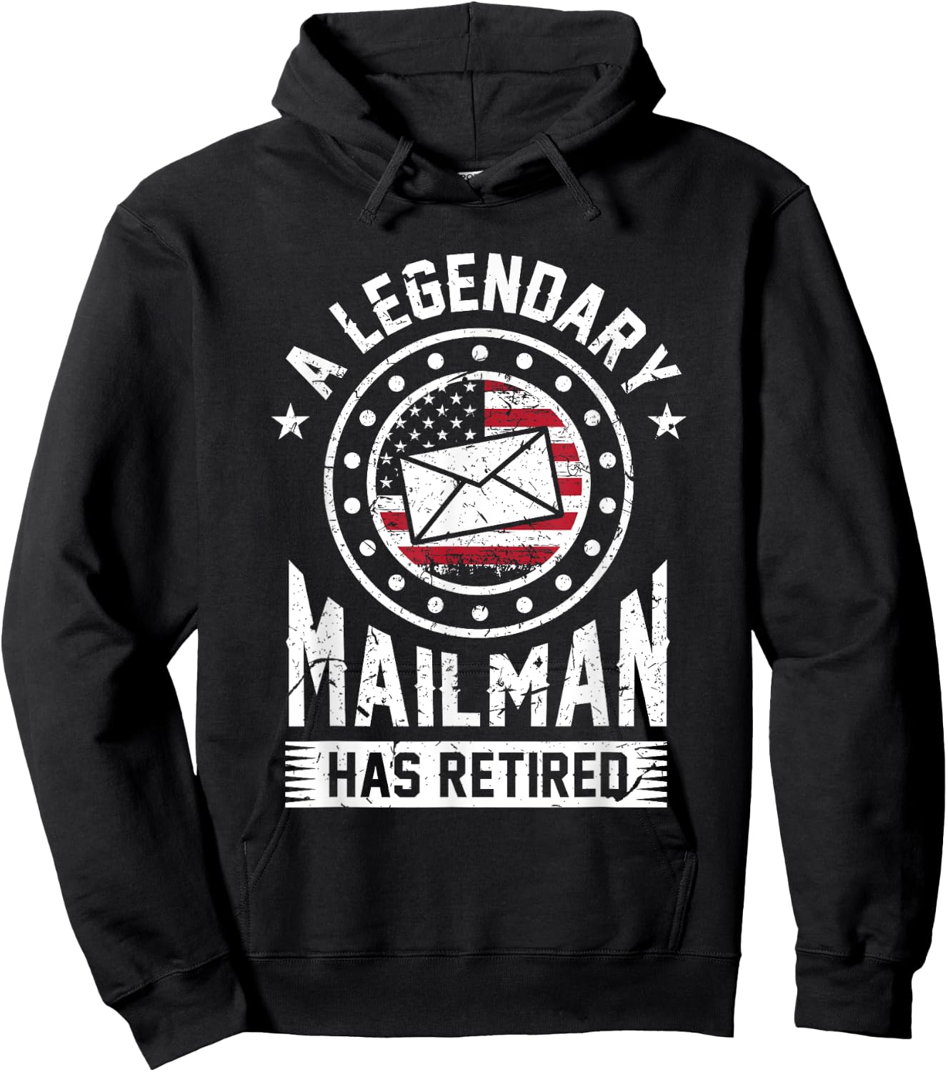 Retired Postal Worker Mailman Postman Post Office Gift Hoodie - Hoodie | Black