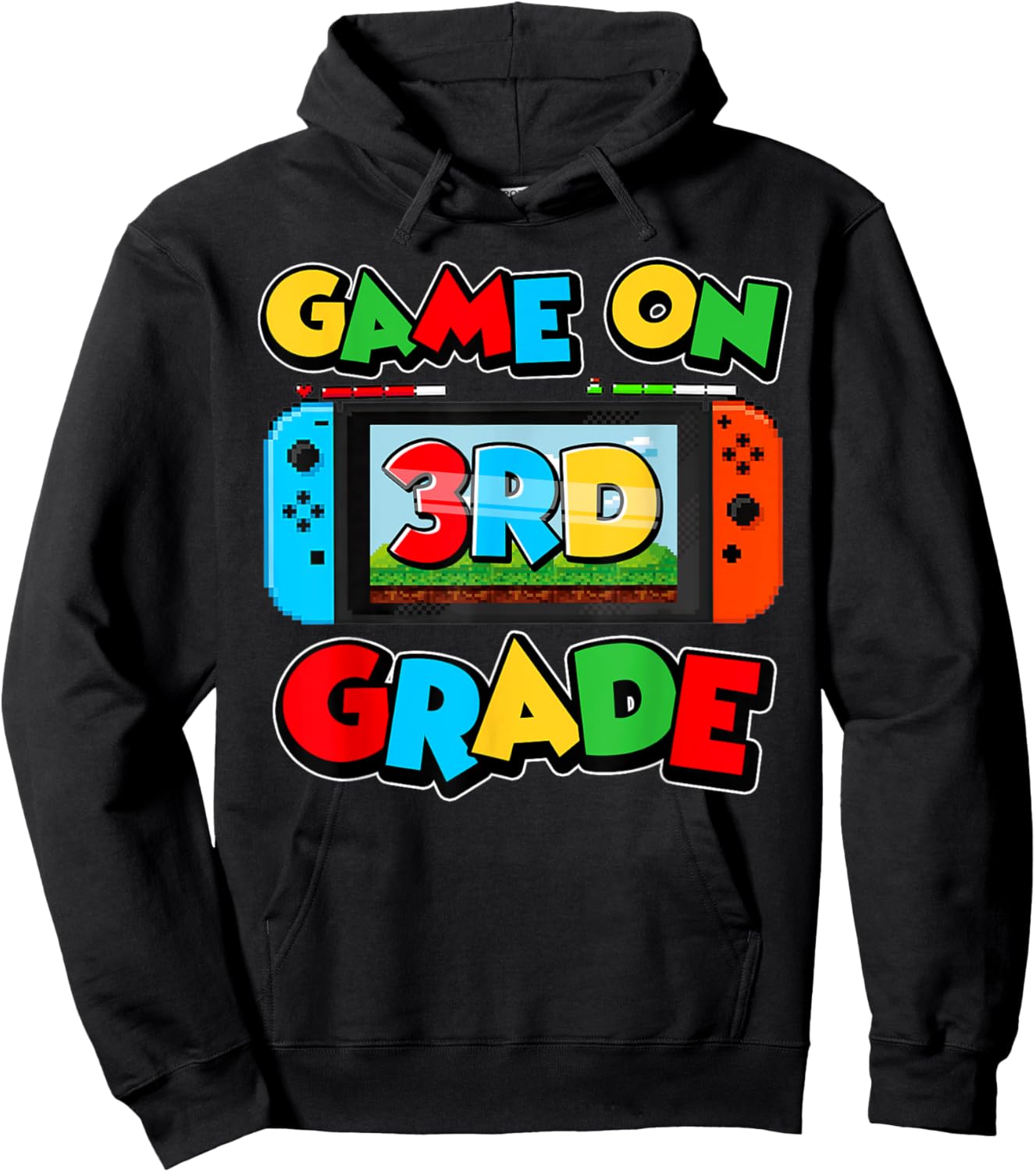 Game On 3rd Grade Back To School Video Gamer Third Grade Hoodie - Hoodie | Black
