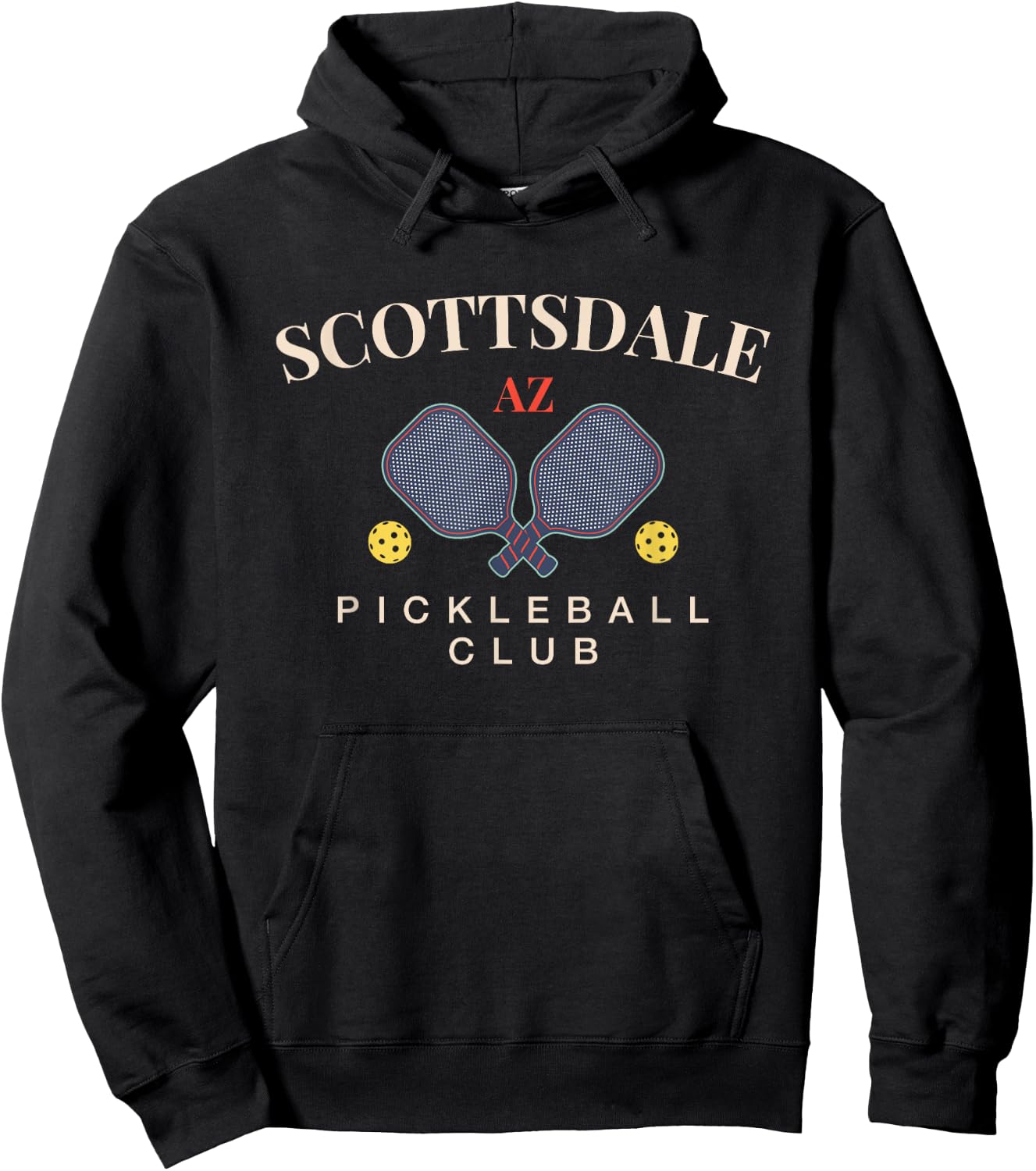 Scottsdale, AZ Pickleball Club for Paddle Lovers Hoodie - Hoodie | Black