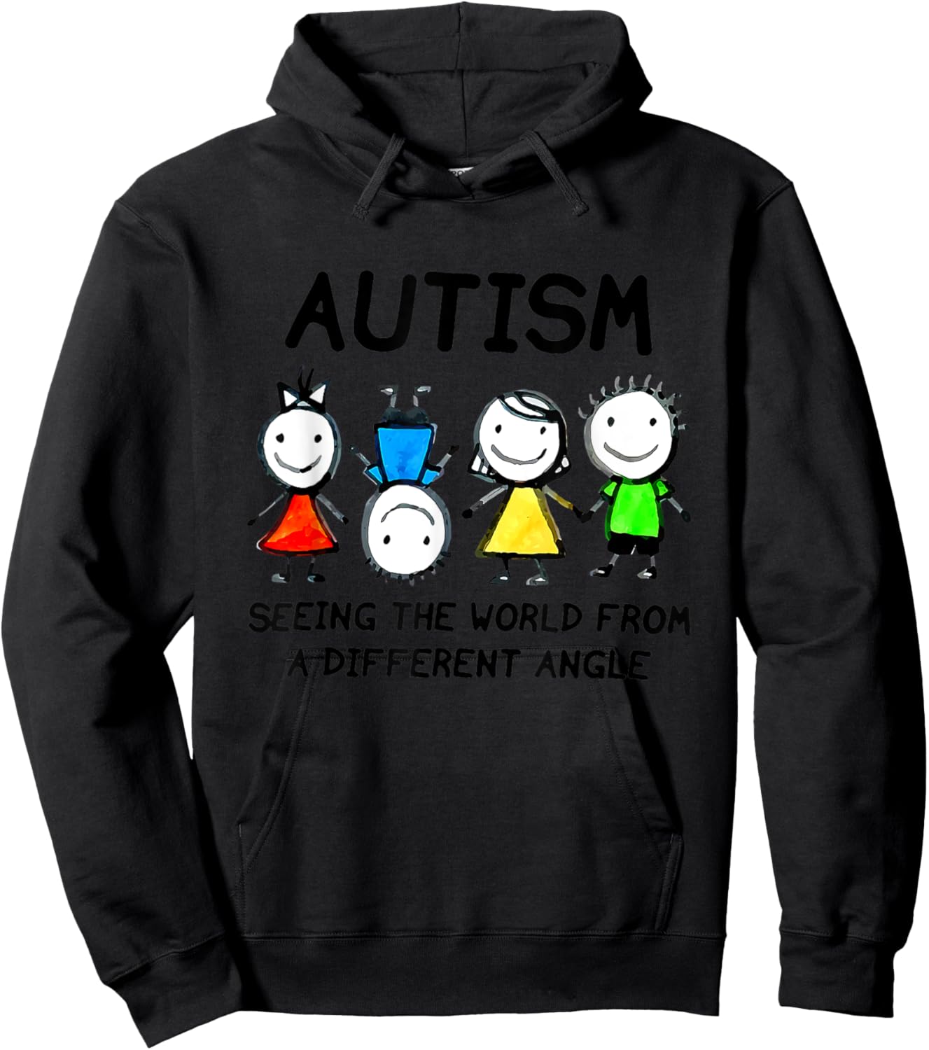 Autism Seeing The World From A Different Angle Autism Hoodie - Hoodie | Black