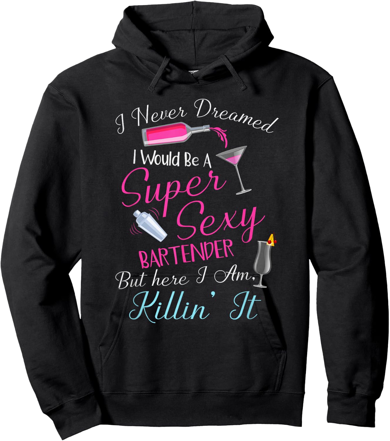 Super Sexy Bartender mixologist Funny Gift Hoodie - Hoodie | Black