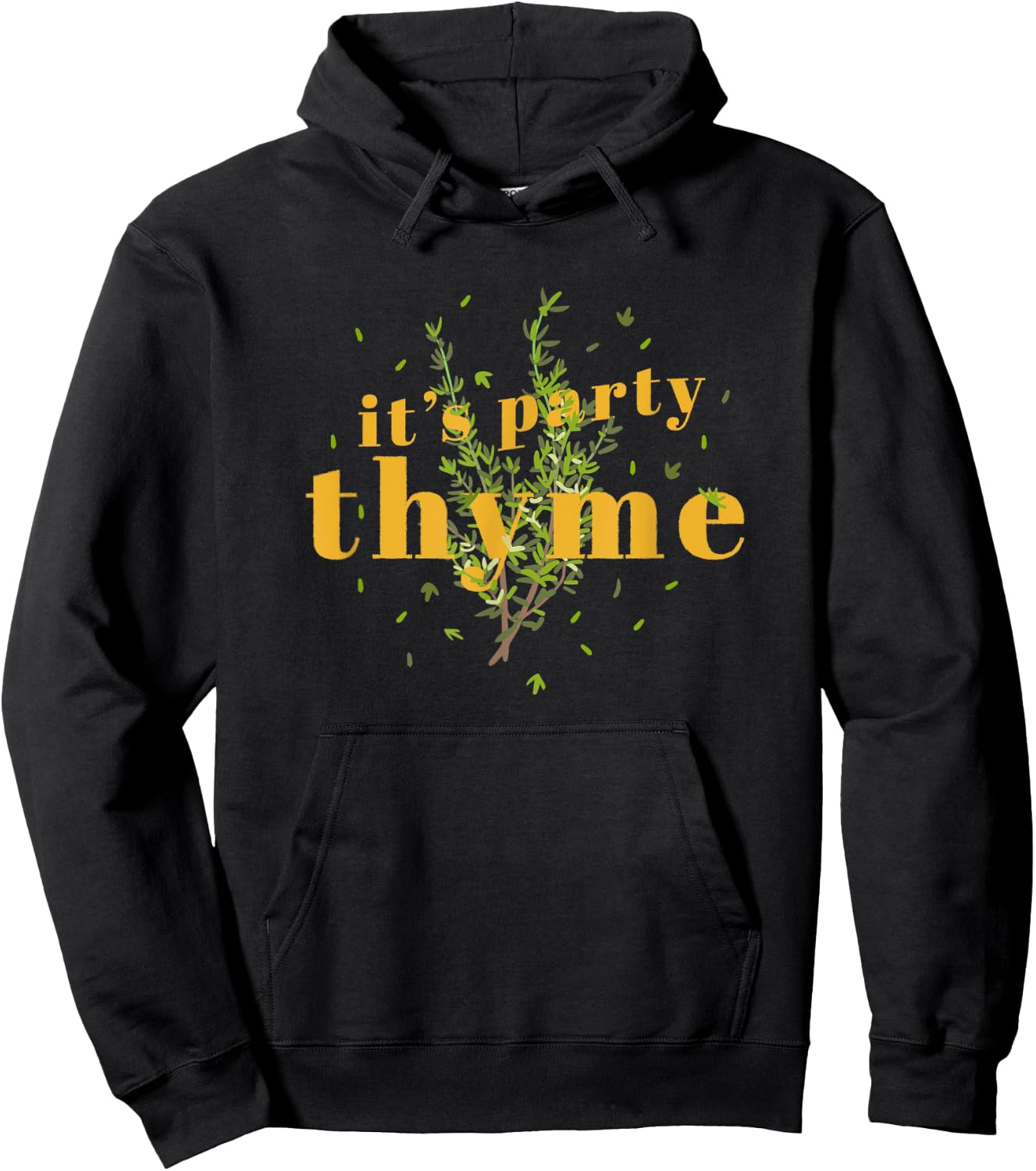 It's Party Thyme - Funny Pun Hoodie - Hoodie | Black