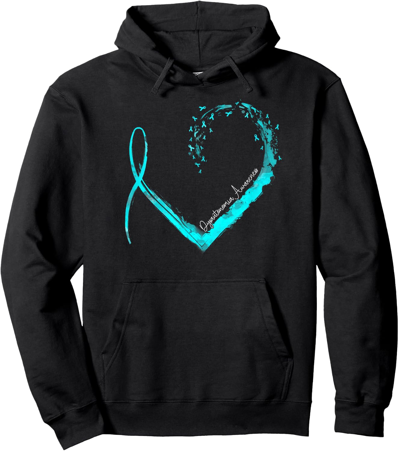 Stylish Heart Dysautonomia Awareness Hoodie - Hoodie | Black