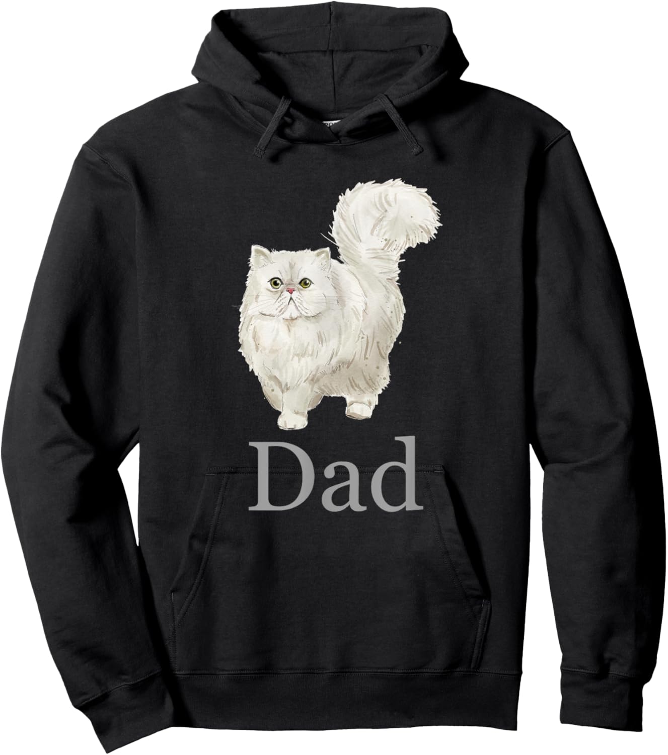 Persian Cat Dad Shirt, Persian Cat Father, Persian Cat Daddy Hoodie - Hoodie | Black