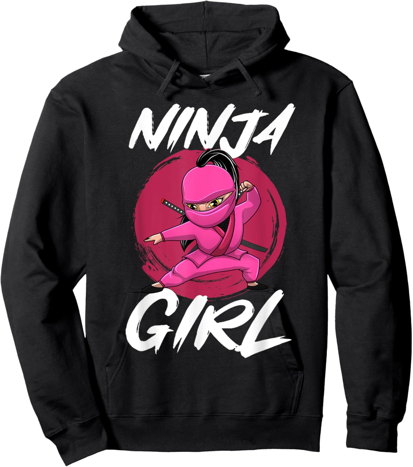 Cool Ninja Art Girls Shinobi Ninja Training Ninja Hoodie - Hoodie | Black