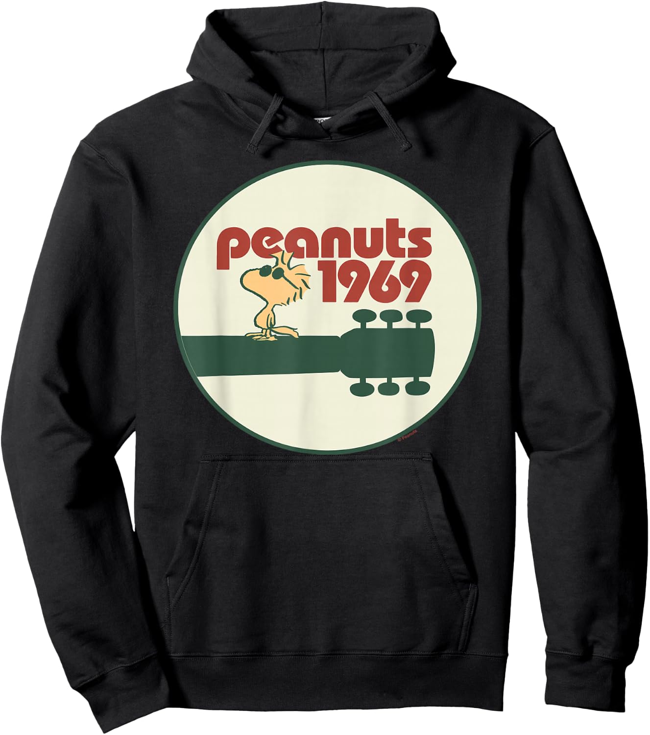 Peanuts Woodstock 1969 - Black, Small, , Short Sleeve, , Classic Fit, Cotton, Machine Wash Hoodie - Hoodie | Black