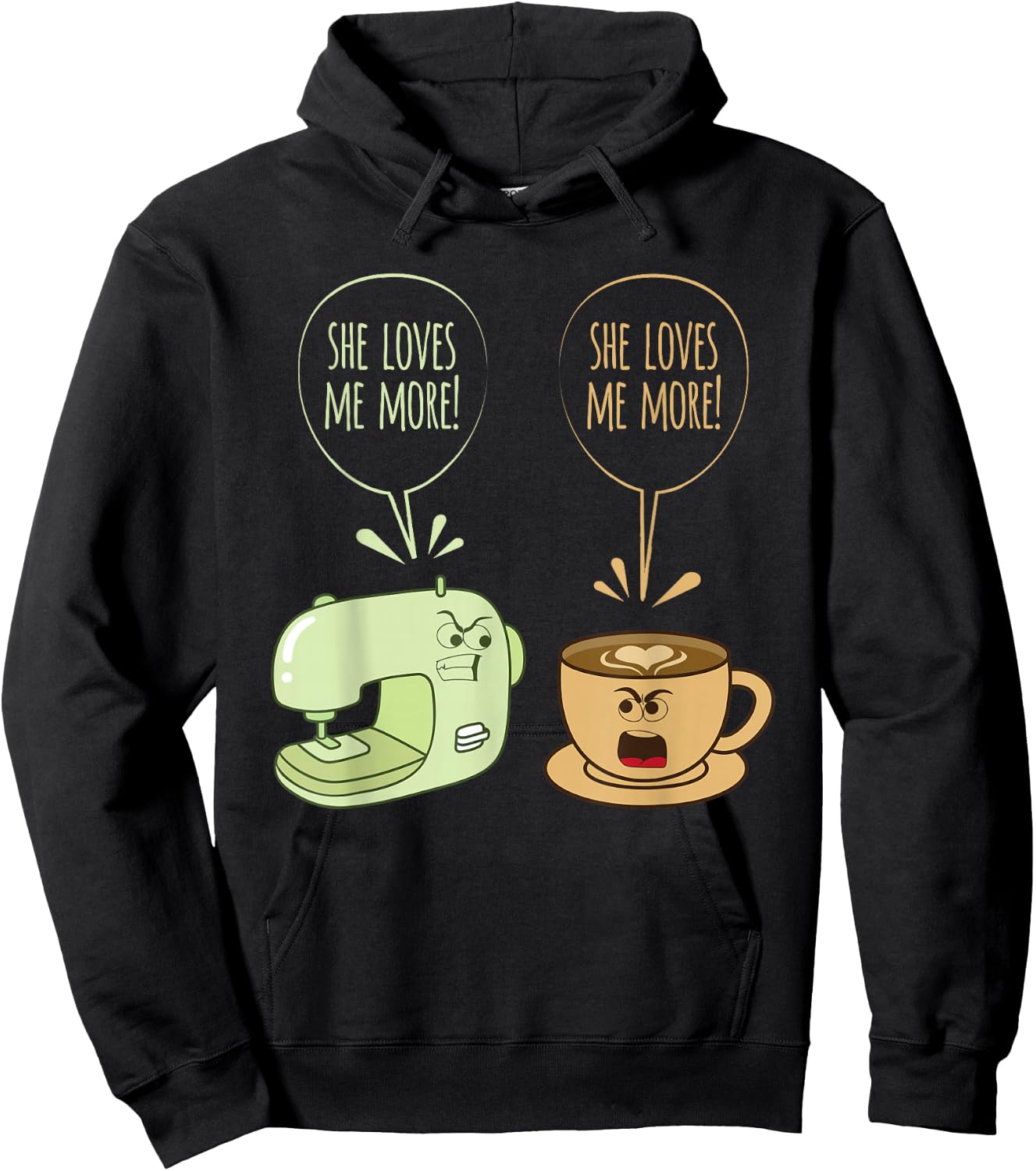 Sewing Machine Coffee Funny Sew Quilting Seamstress Sewer Hoodie - Hoodie | Black