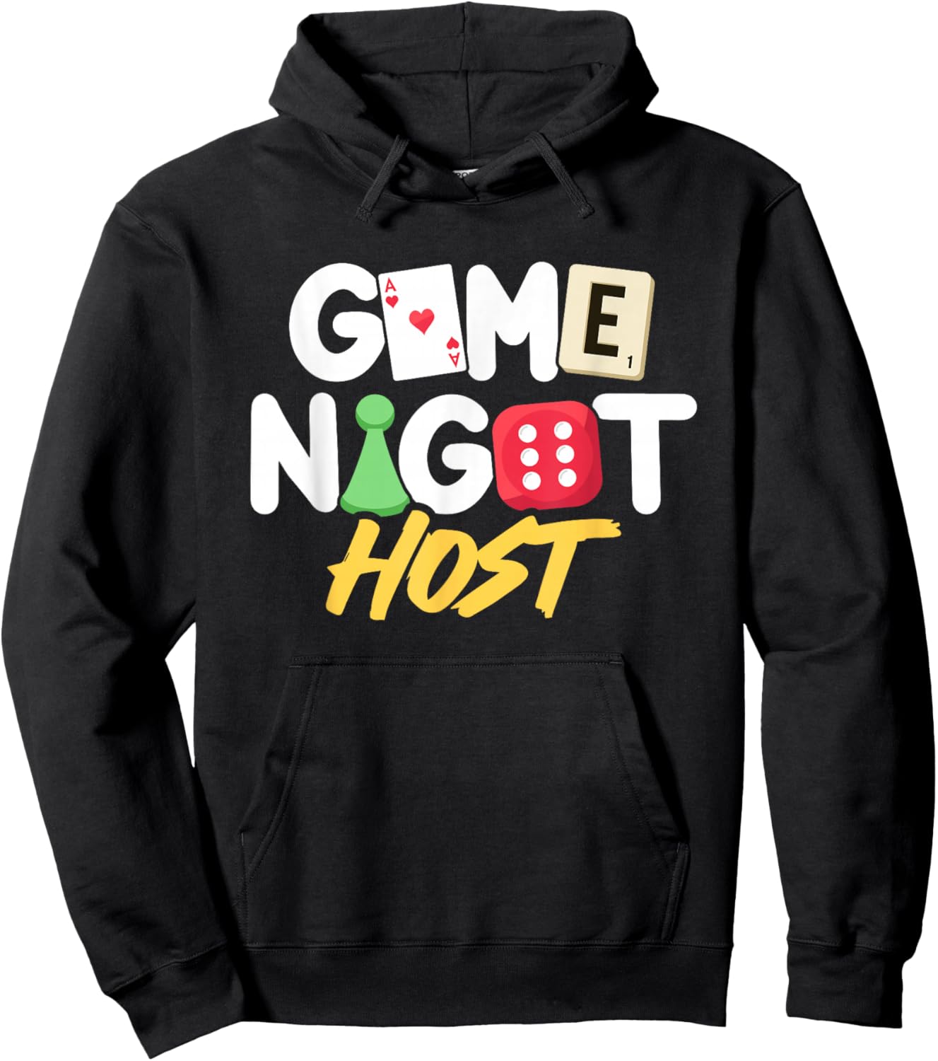 Game Night Host Board Game Trivia Night Team Women Men Hoodie - Hoodie | Black