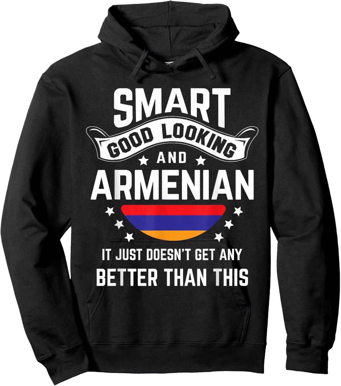 Armenian Flag Native Pride Funny Armenia Armenian Roots Hoodie - Hoodie | Black