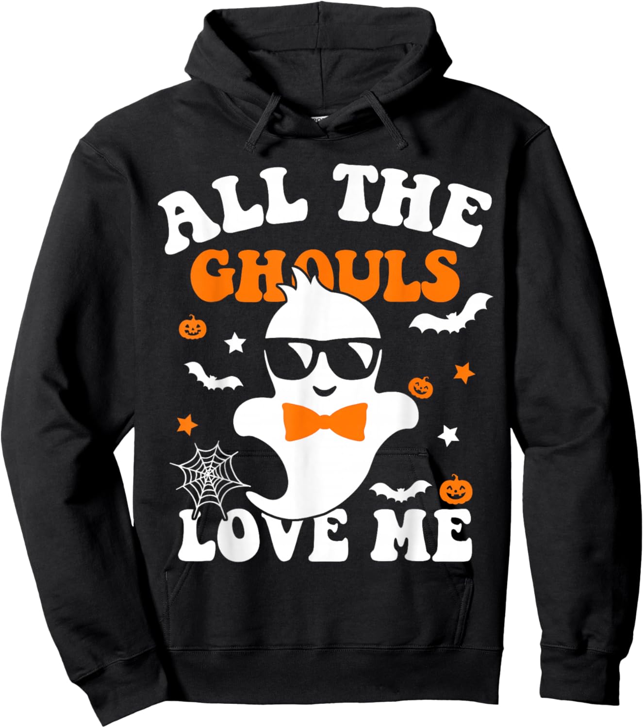 Halloween All The Ghouls Love Me Ghost Kids Boys Halloween Hoodie - Hoodie | Black