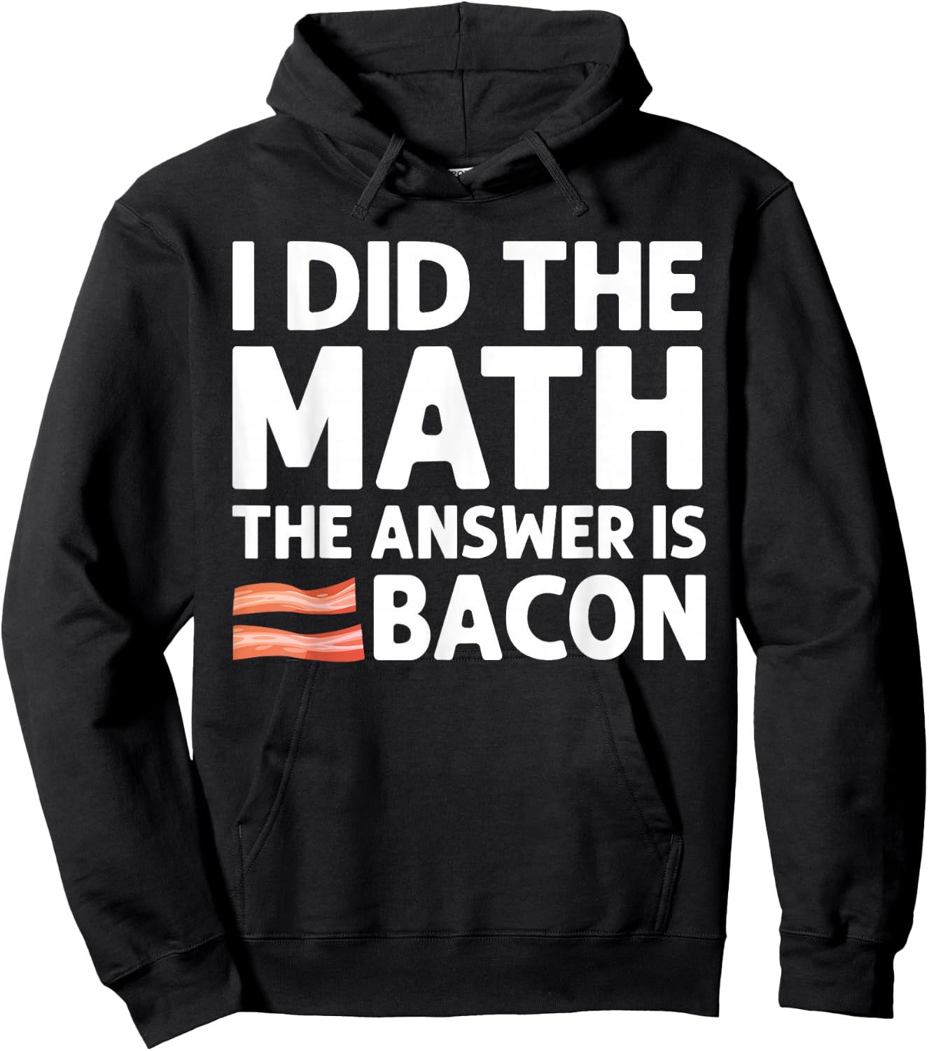 Cool Bacon Women Math Foodie Bacon Strips Eggs Meat Hoodie - Hoodie | Black