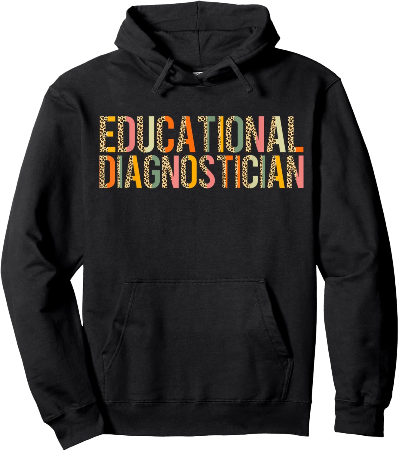 Educational Diagnostician Leopard Teacher Appreciation Hoodie - Hoodie | Black