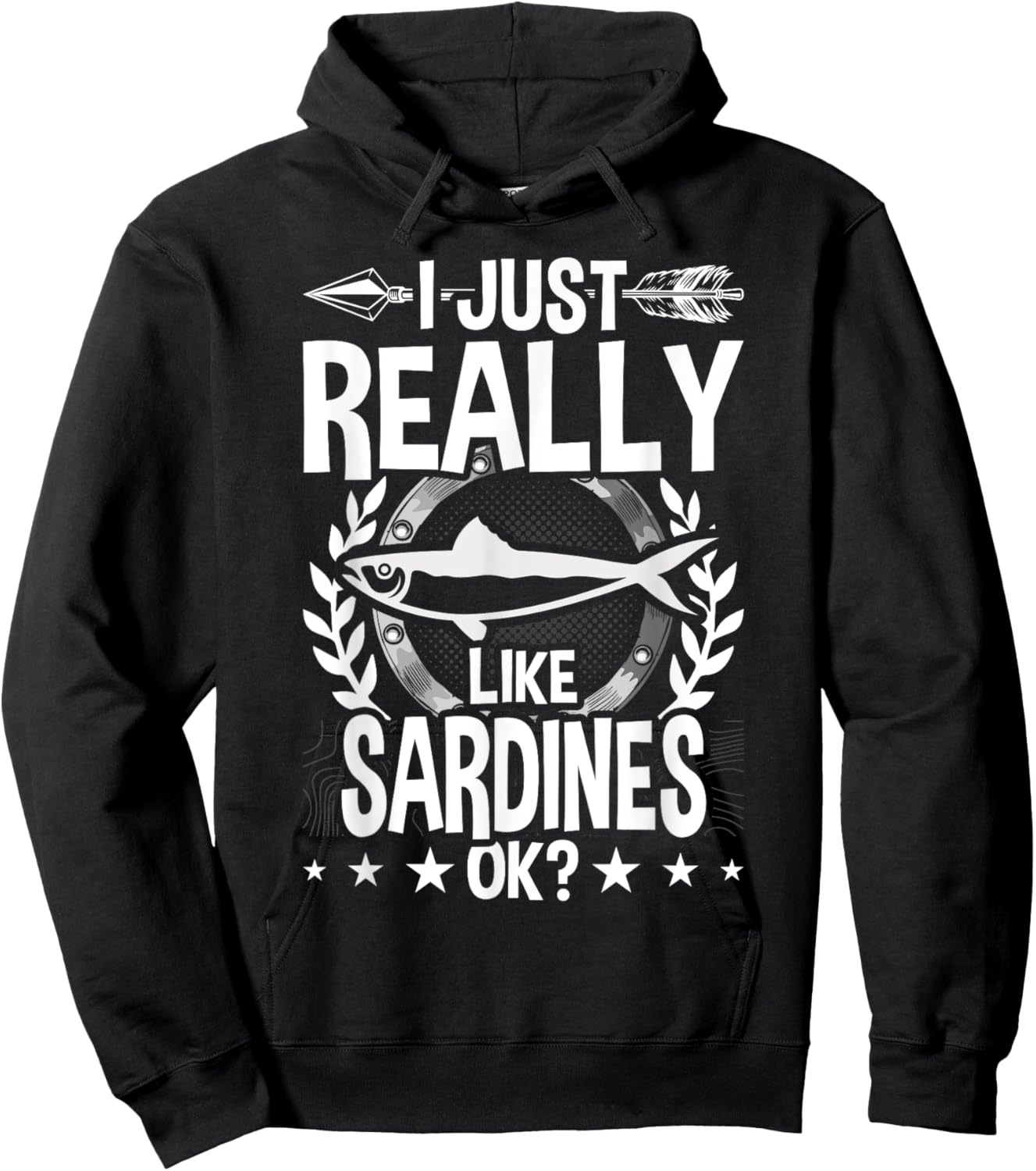 I Just Really Like Sardines Hoodie - Hoodie | Black