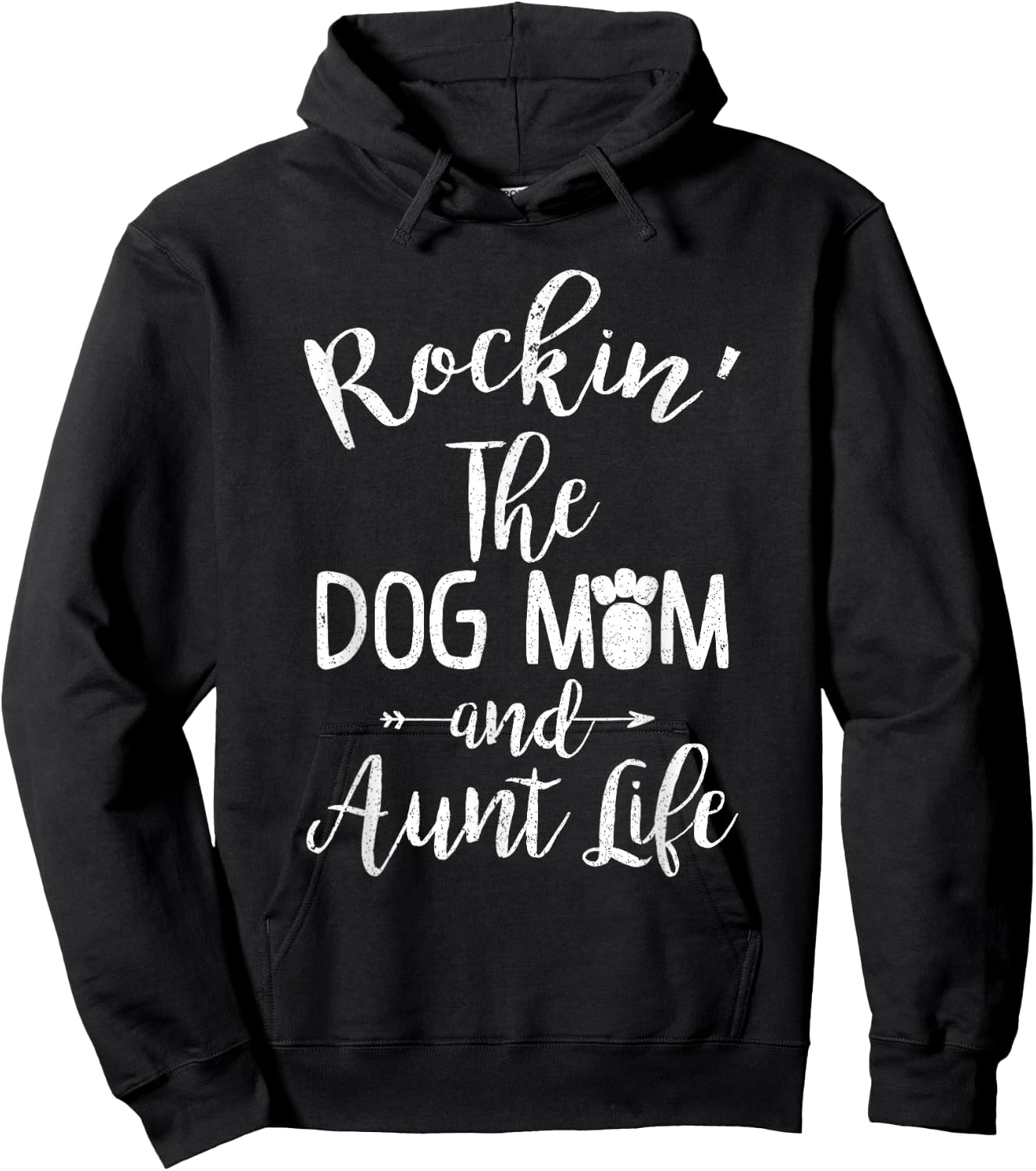Rocking the Dog Mum and Aunt Life Mother's Day Gift Hoodie - Hoodie | Black