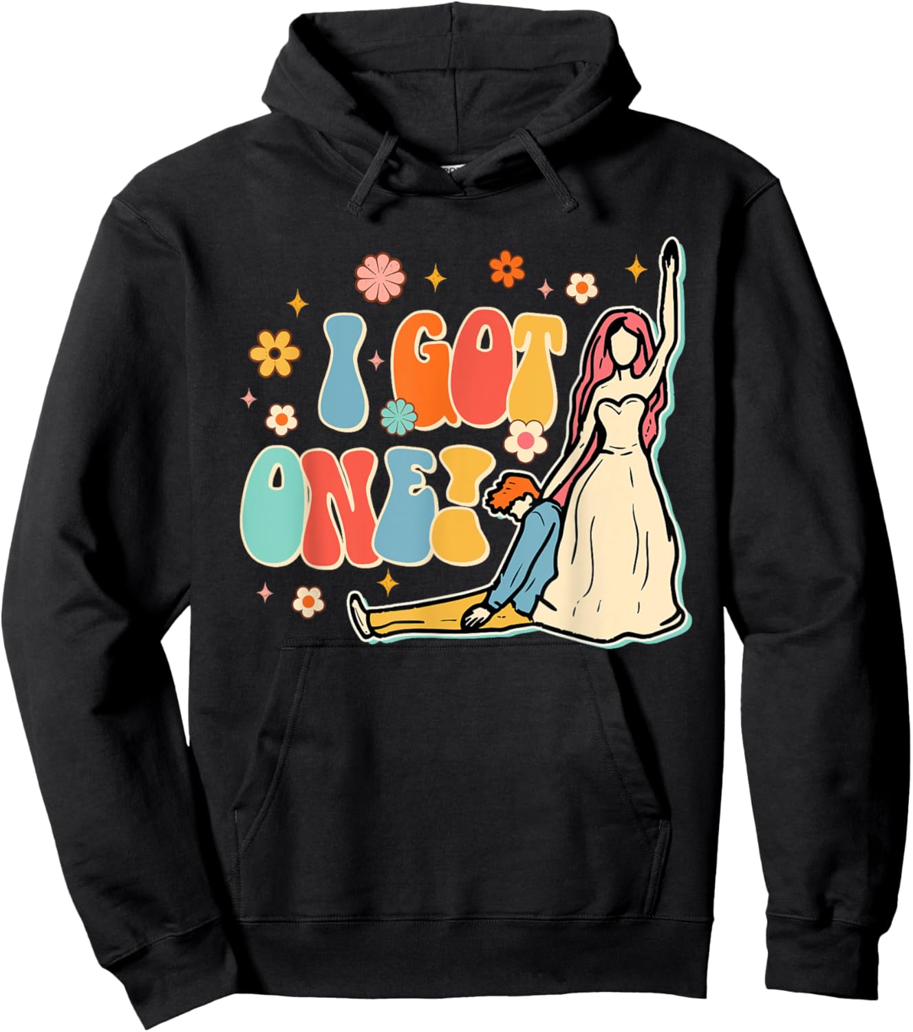 I Got One Funny Bride Bachelorette Just Married Wedding , Black, S Hoodie - Hoodie | Black