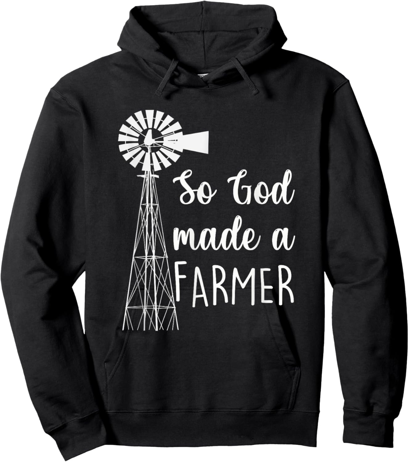So God Made A Farmer Farmlife Country Proud Farmer Gift Hoodie - Hoodie | Black