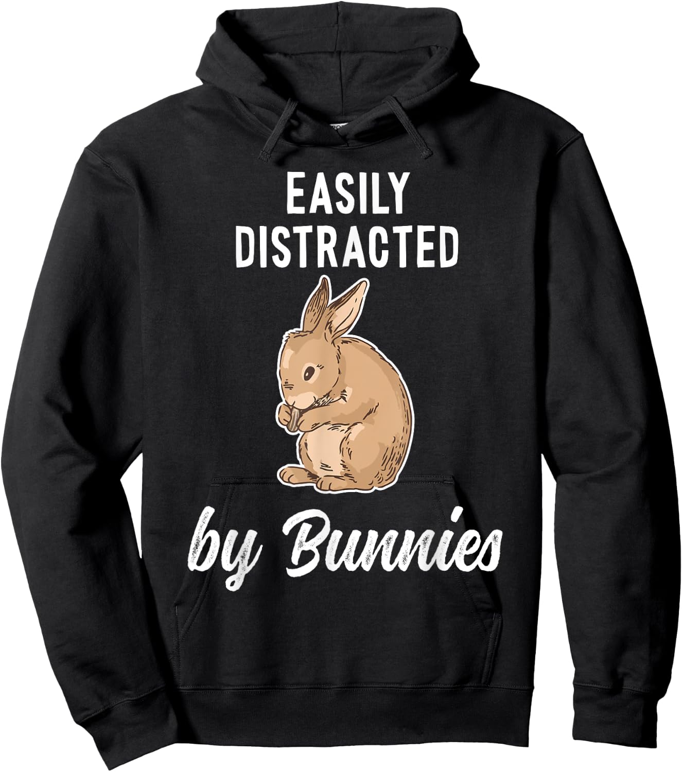 Funny & Happy Easter Bunny & Rabbit Hoodie - Hoodie | Black