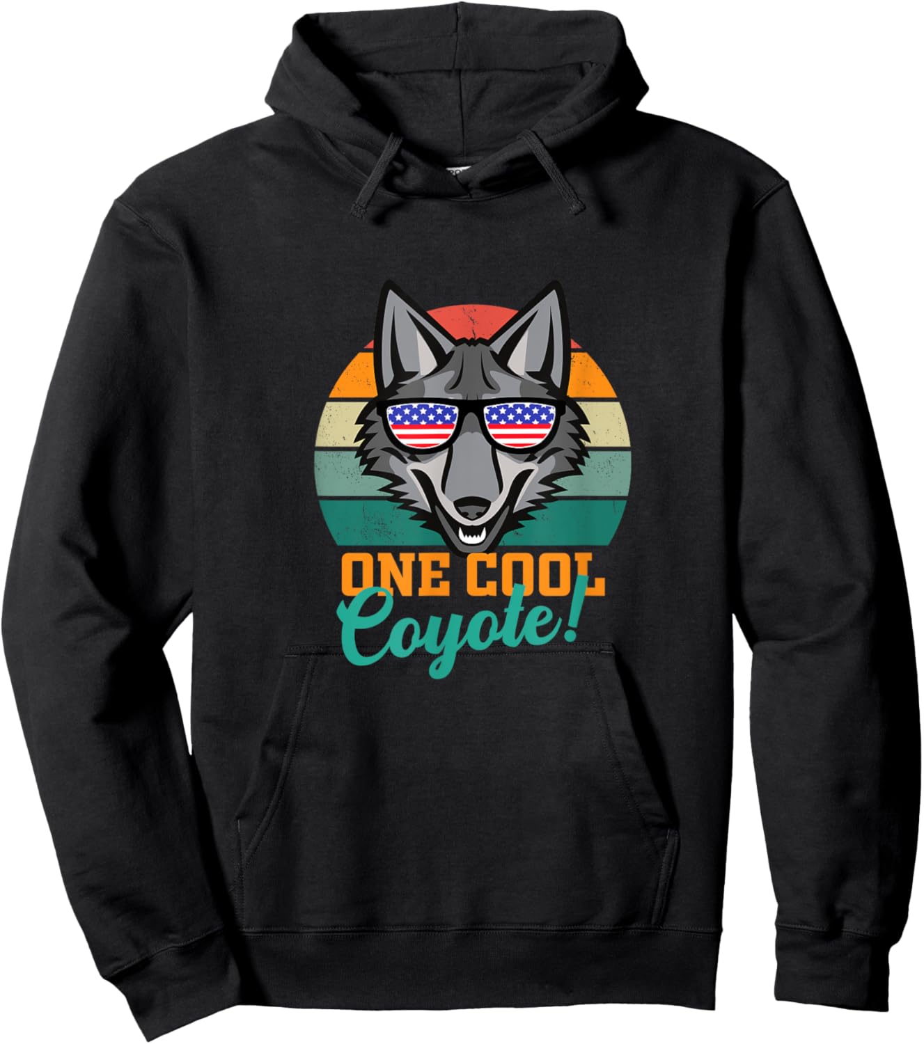 Coyote Gifts USA Flag Hoodie - Hoodie | Black