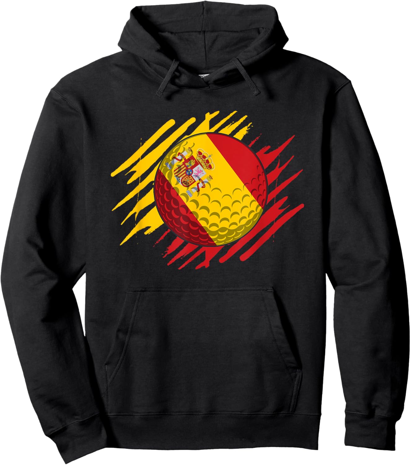 Golf Ball With The Flag Of Spain Hoodie - Hoodie | Black