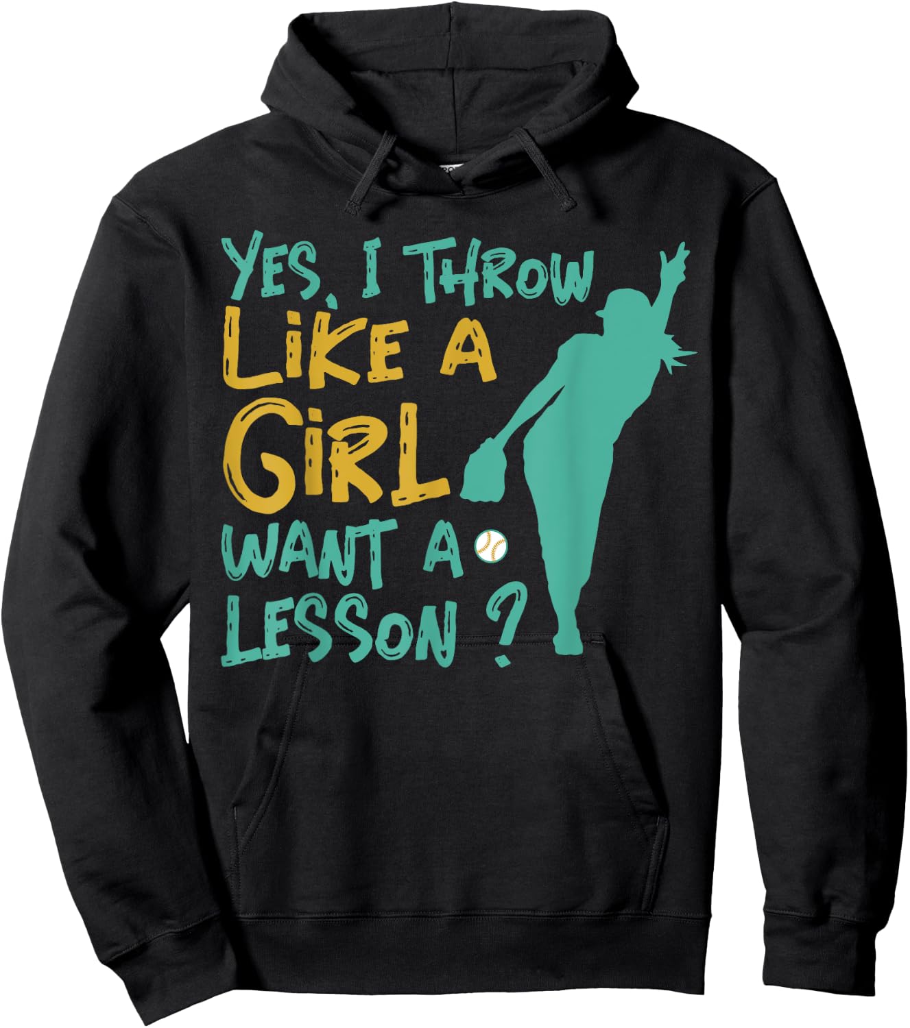 I Know I Play Like A Girl Softball Hoodie - Hoodie | Black