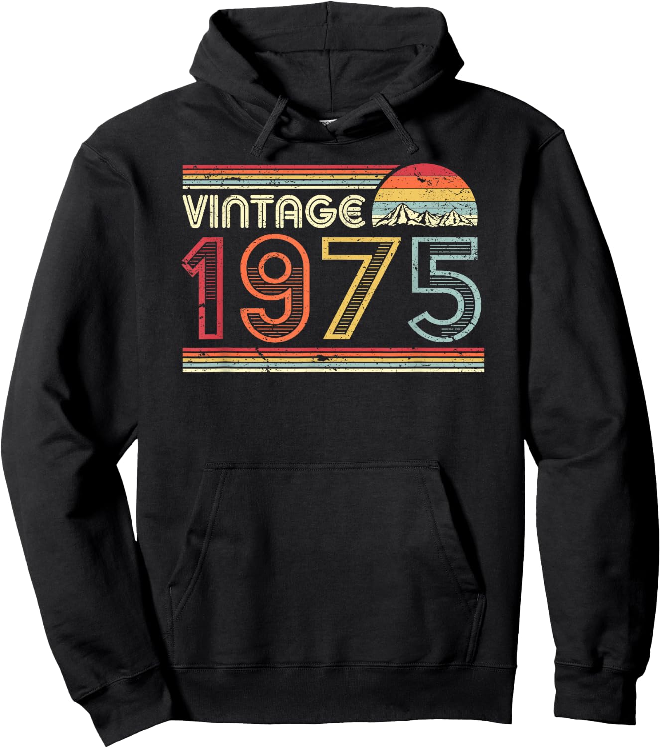 1975 Vintage Shirt, Birthday Gift . Retro Style Hoodie - Hoodie | Black