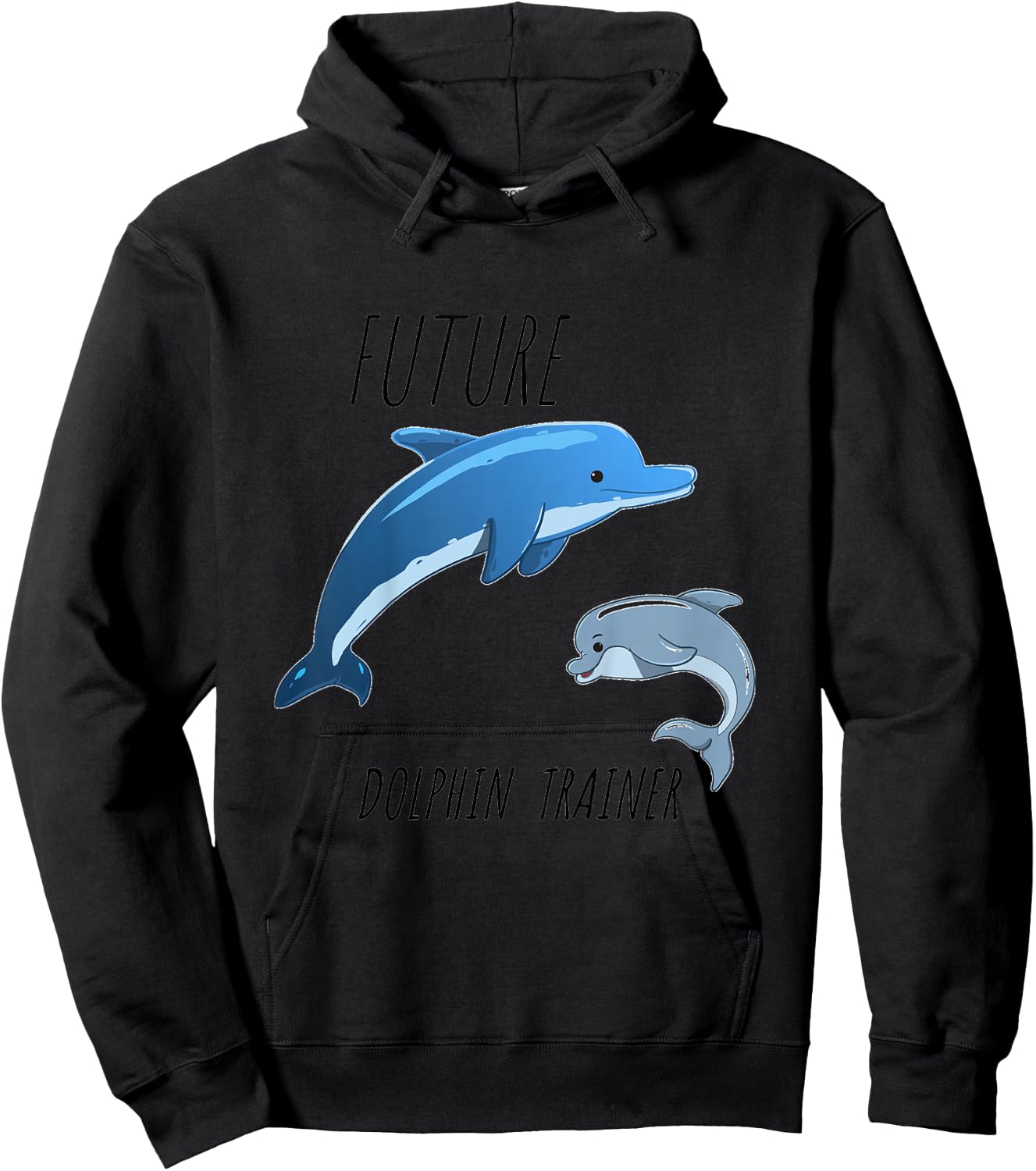 Kids Future Dolphin Trainer Kid, Funny Kid, Cute Dolphin Children Hoodie - Hoodie | Black