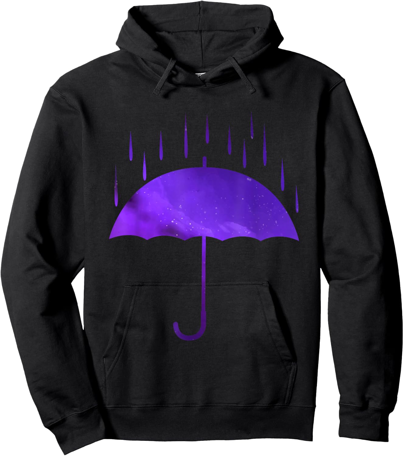 Rain Purple Umbrella Violet Favorite Color Hoodie - Hoodie | Black