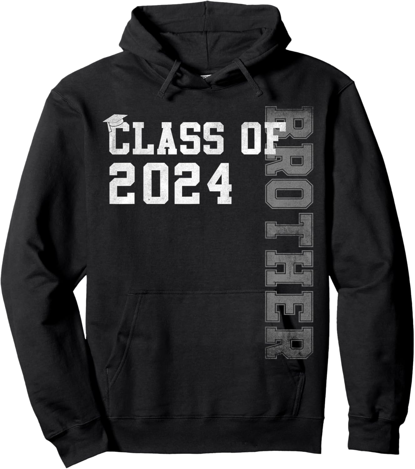 Brother Senior 24 Proud Brother Of A Class Of 2024 Graduate Hoodie - Hoodie | Black