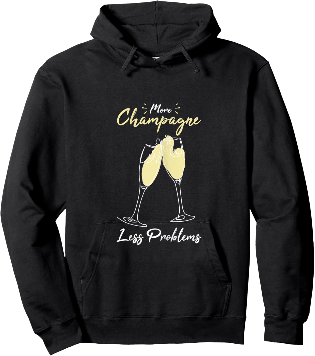 More Champagne Less Problems Hoodie - Hoodie | Black