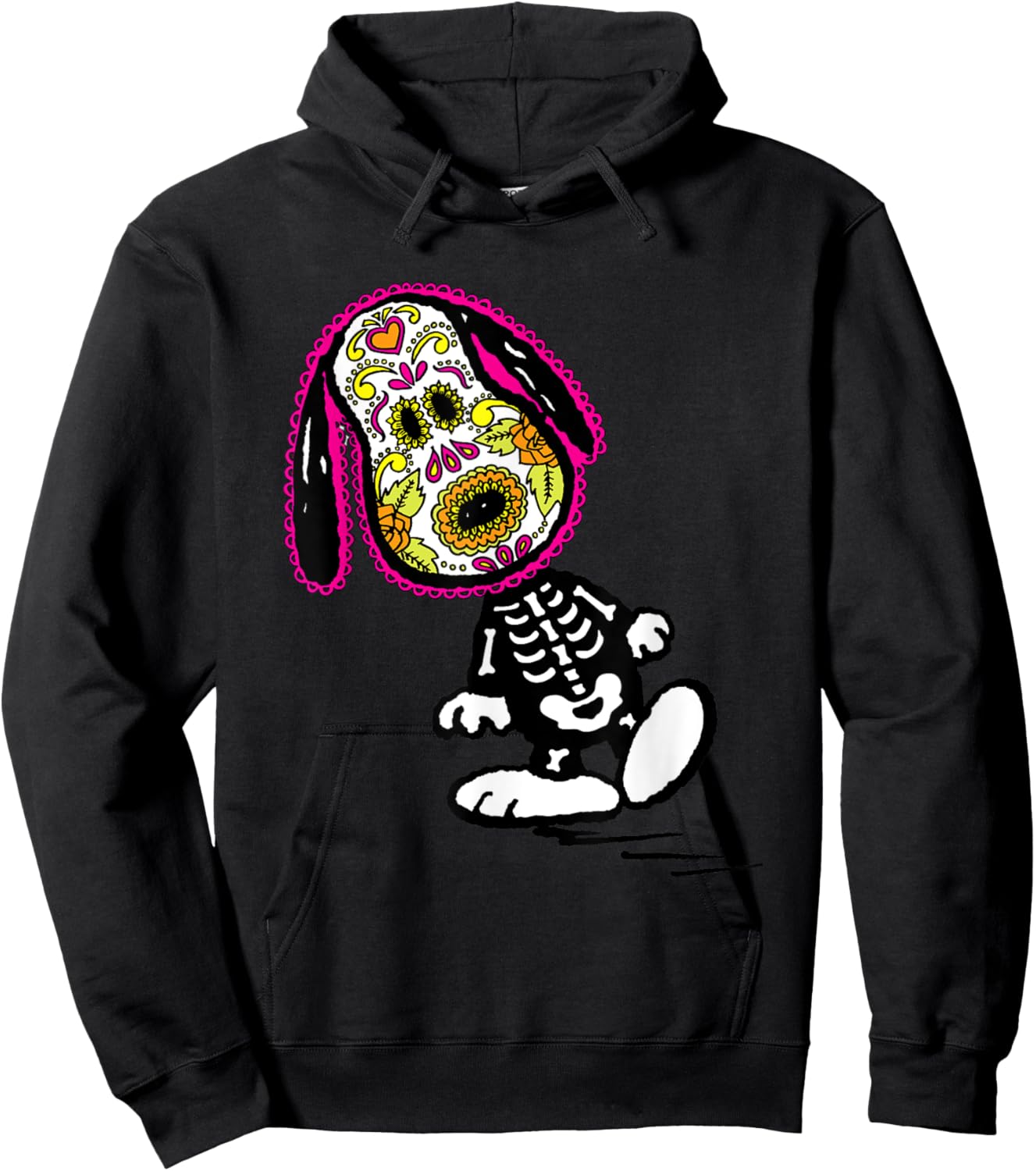 Peanuts Cinco De Mayo Skeleton Snoopy Hoodie - Hoodie | Black