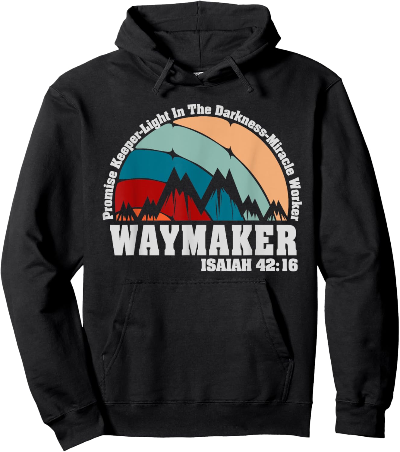 Waymaker Vintage Promise Keeper Miracle Worker Christian Hoodie - Hoodie | Black