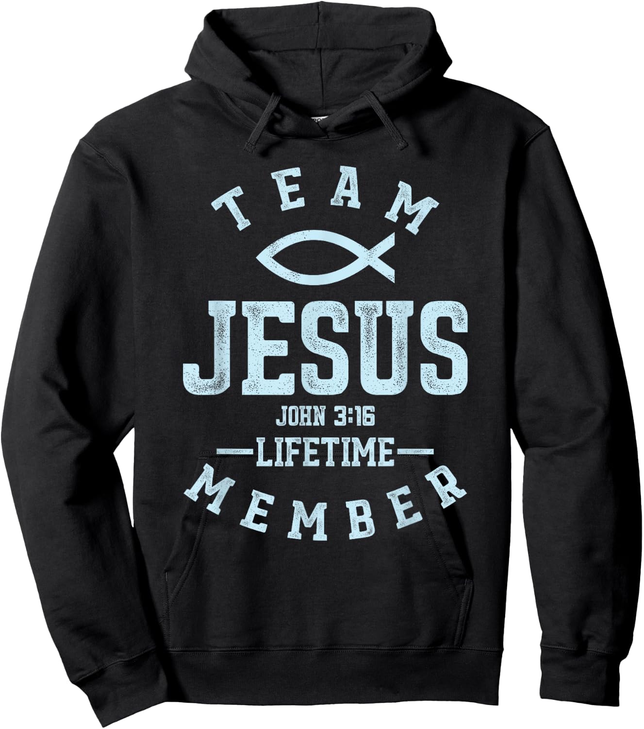 Christian Gift Shirt Team Jesus Religious God Hoodie - Hoodie | Black