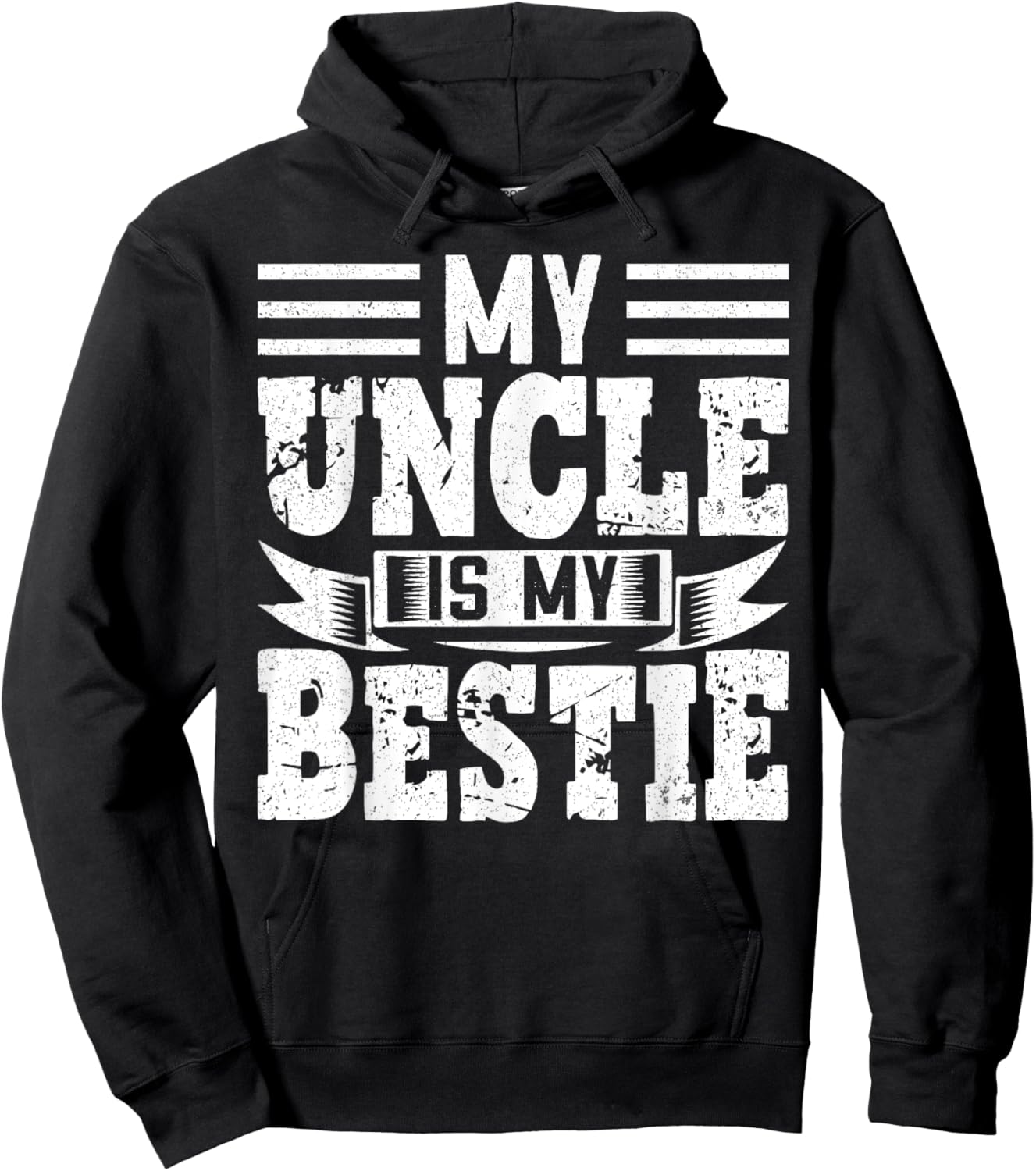 My Uncle Is My Bestie Niece Nephew Matching Family Tie Dye Hoodie - Hoodie | Black