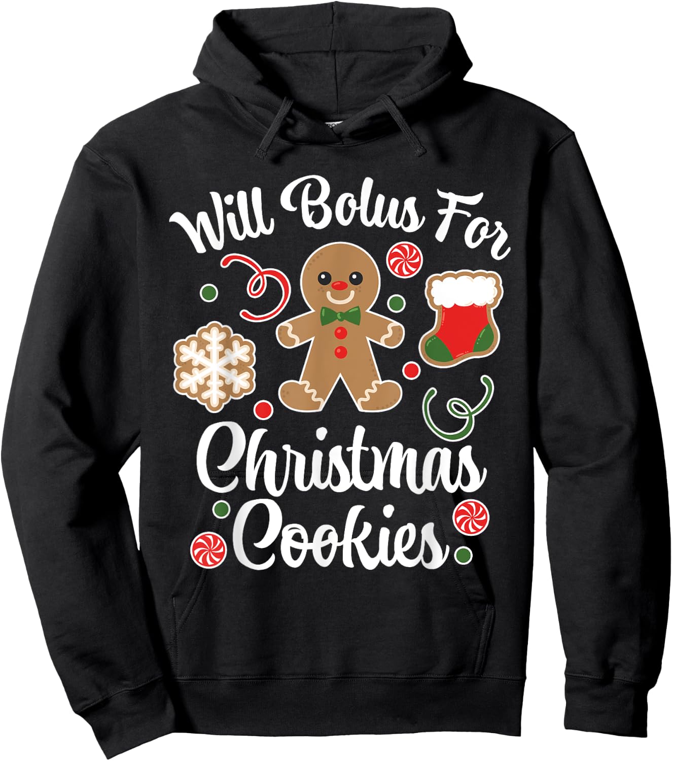 Type 1 Diabetes Awareness Will Bolus For Christmas Cookies Hoodie - Hoodie | Black
