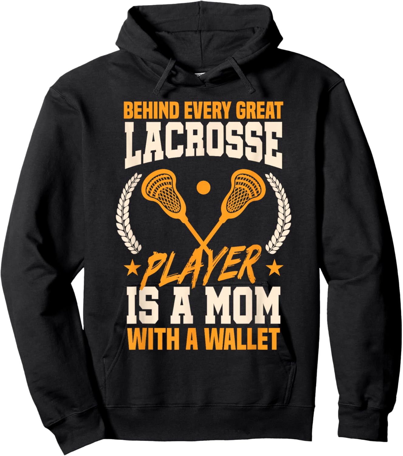 Funny Lacrosse Mom Mothers Day Hoodie - Hoodie | Black
