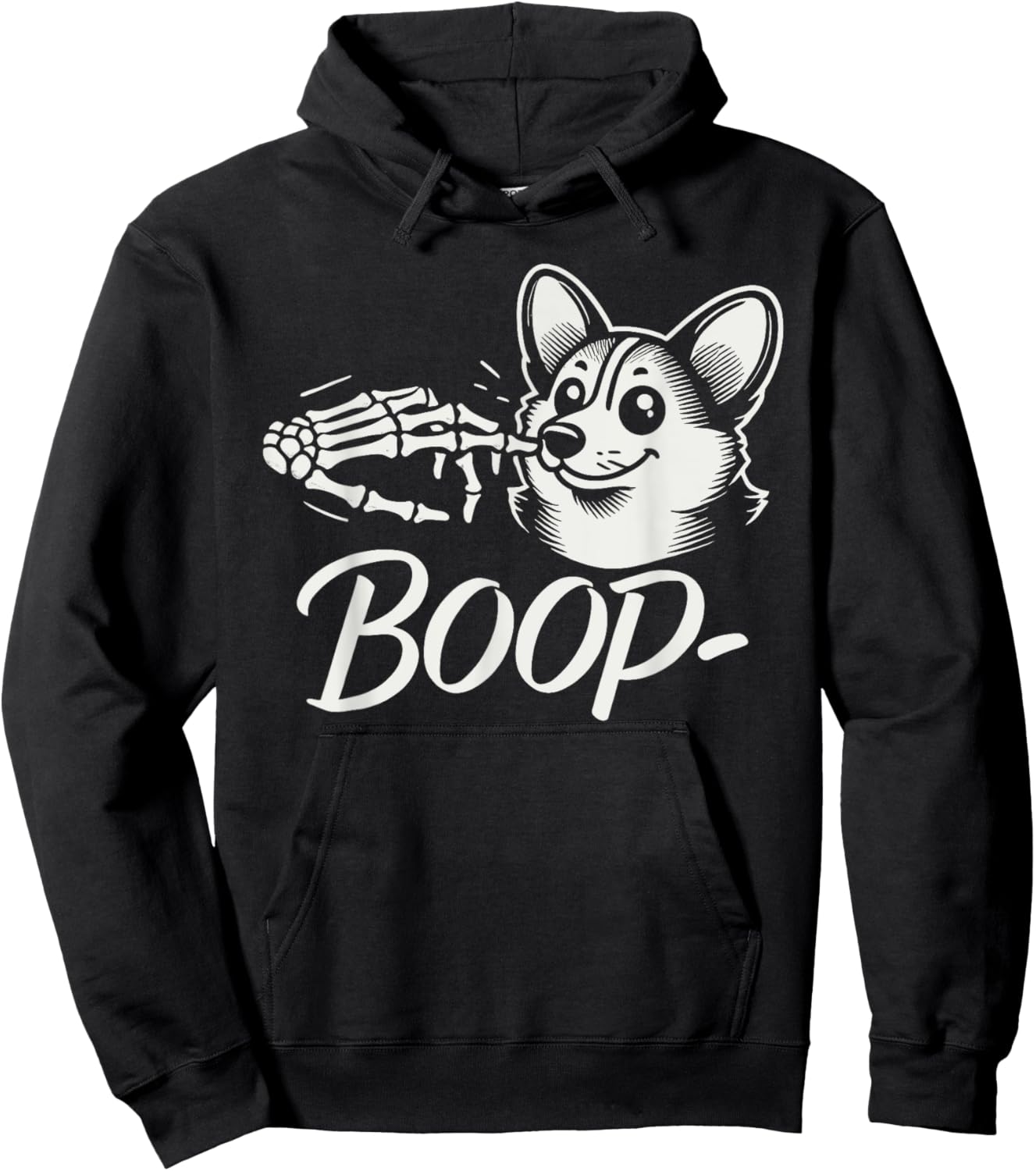 Boop Halloween Corgi Funny Corgi Halloween Hoodie - Hoodie | Black