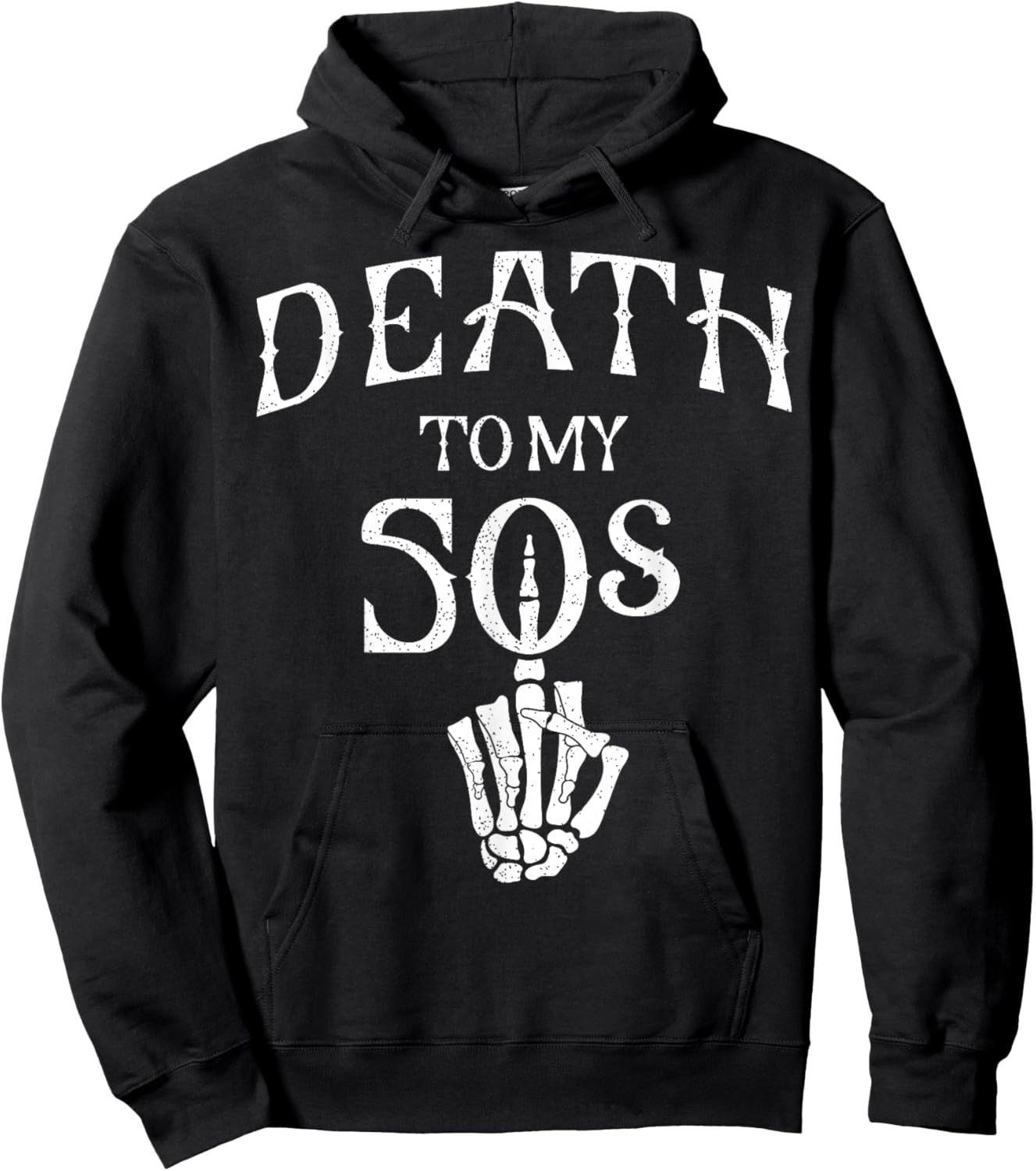Death To My 50's Party, Death To My Youth, Skeleton Hand Hoodie - Hoodie | Black
