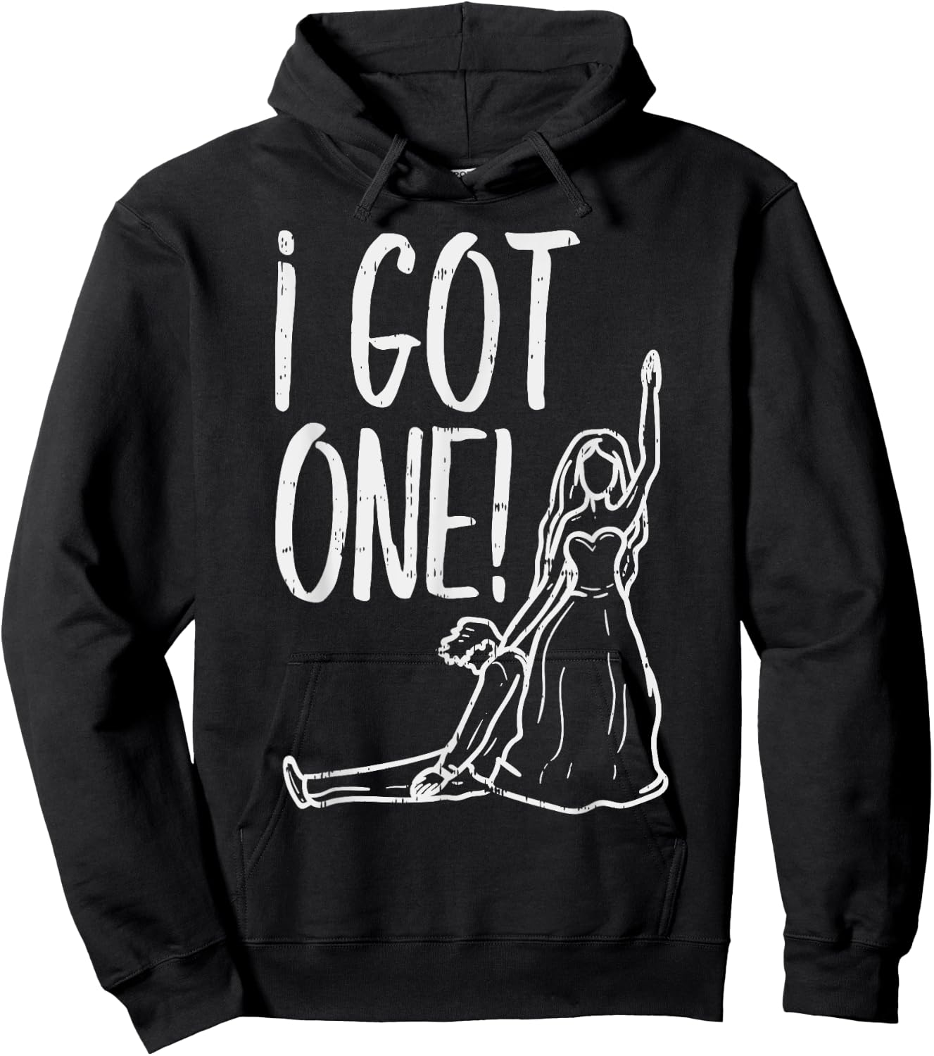 I Got One Funny Bride Gift Bachelorette Wedding Just Married Hoodie - Hoodie | Black