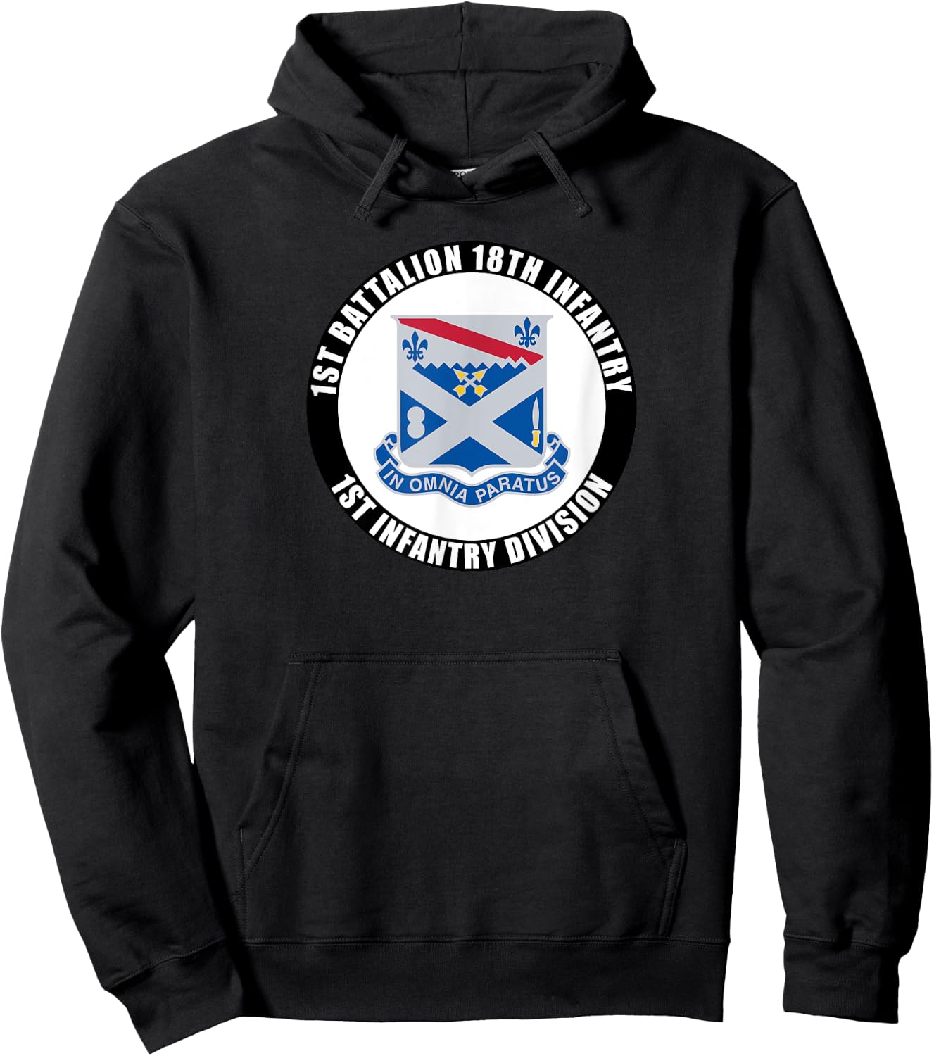 1st Battalion 18th Infantry 1st Infantry Division Veteran Hoodie - Hoodie | Black